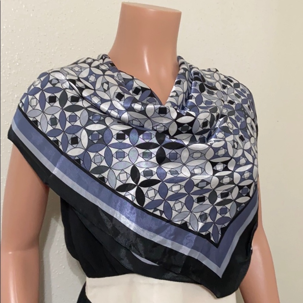 Silk blue colors scarf